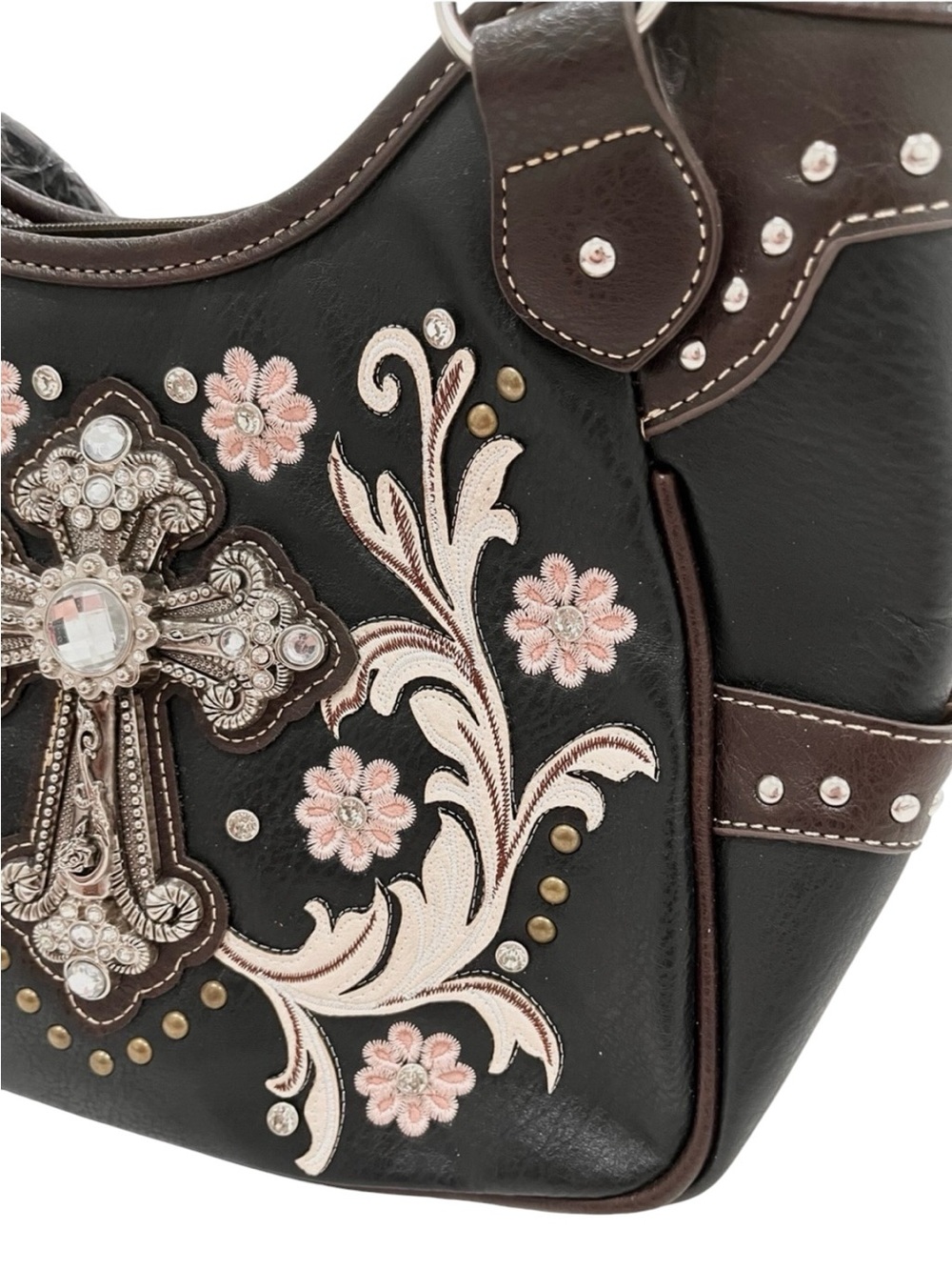 Western Cross Daisy Flower Women Conceal Carry Tote Handbag Purse NWT - Picture 3 of 9